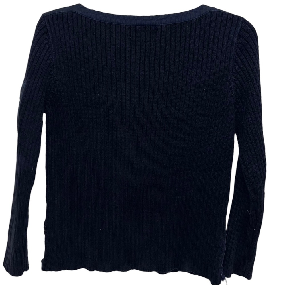 Polo Ralph Lauren Vintage Navy Nautical Sweater Anchor Pocket Boat Neck Sweater - Picture 4 of 5